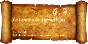 Goldschein Hermész névjegykártya